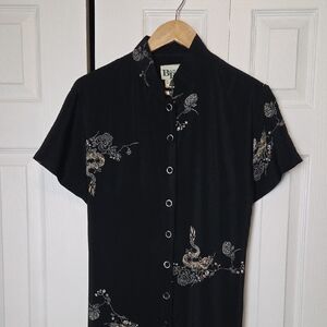 Elegant Black Floral Maxi Dress